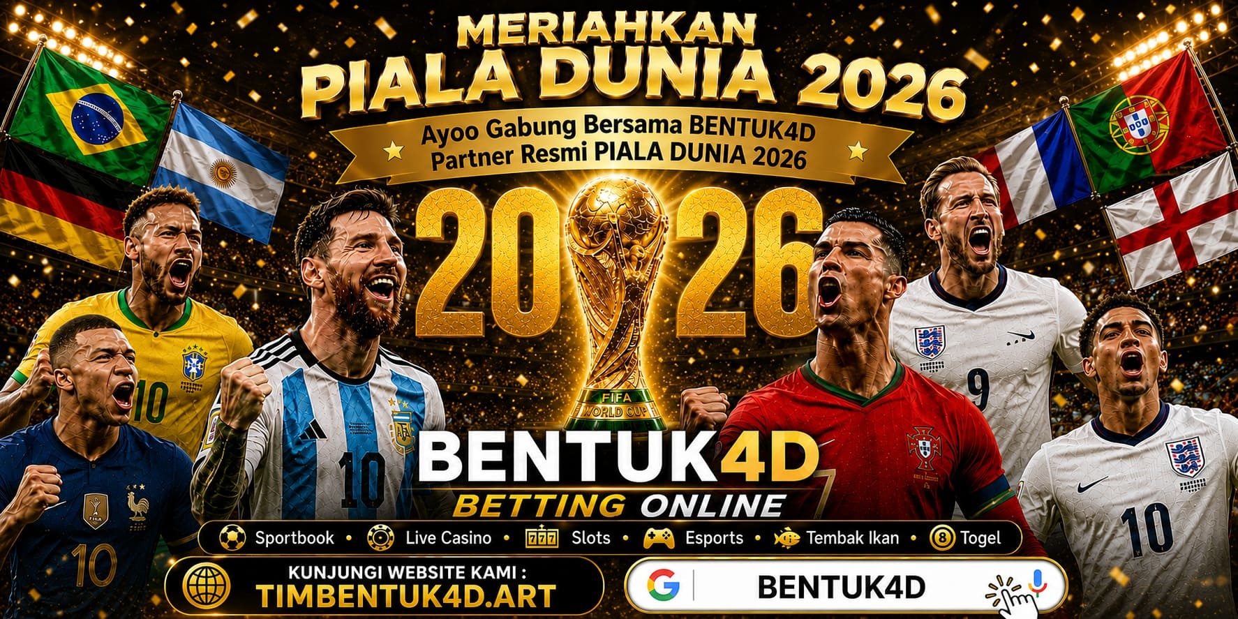 Meriahkan PIALA DUNIA 2026 Bersama BENTUK4D